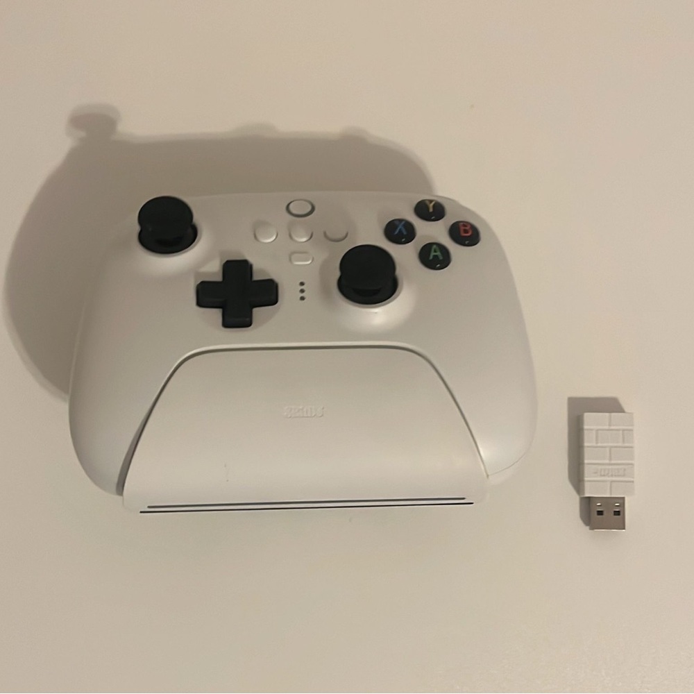 8BitDo White Wireless Controller with USB Adapter